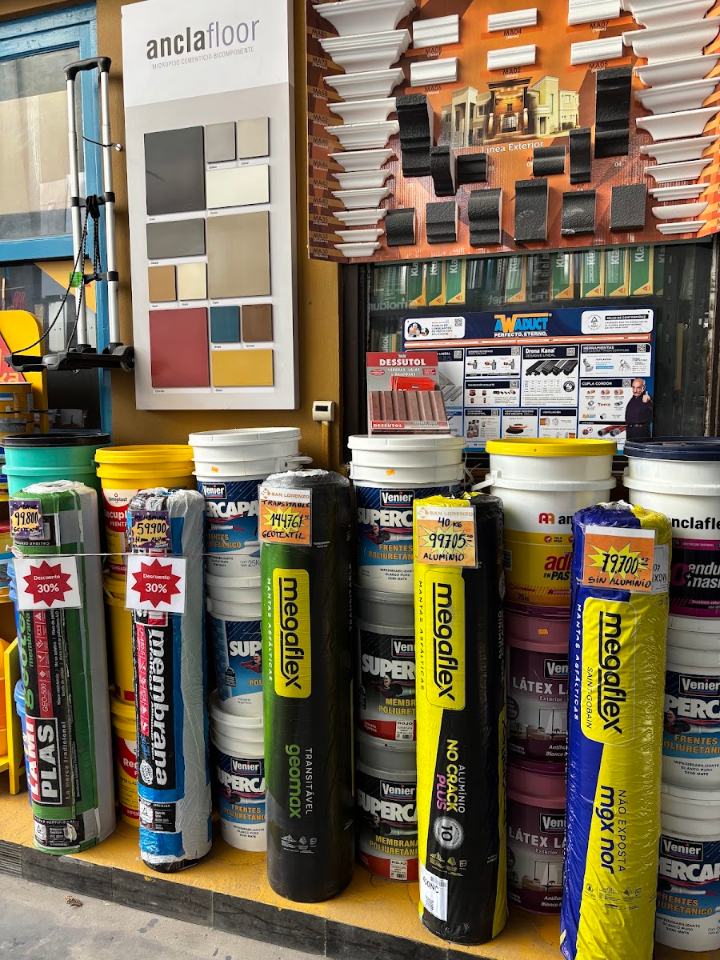 Membranas, pinturas e impermeabilizantes en stock en el local